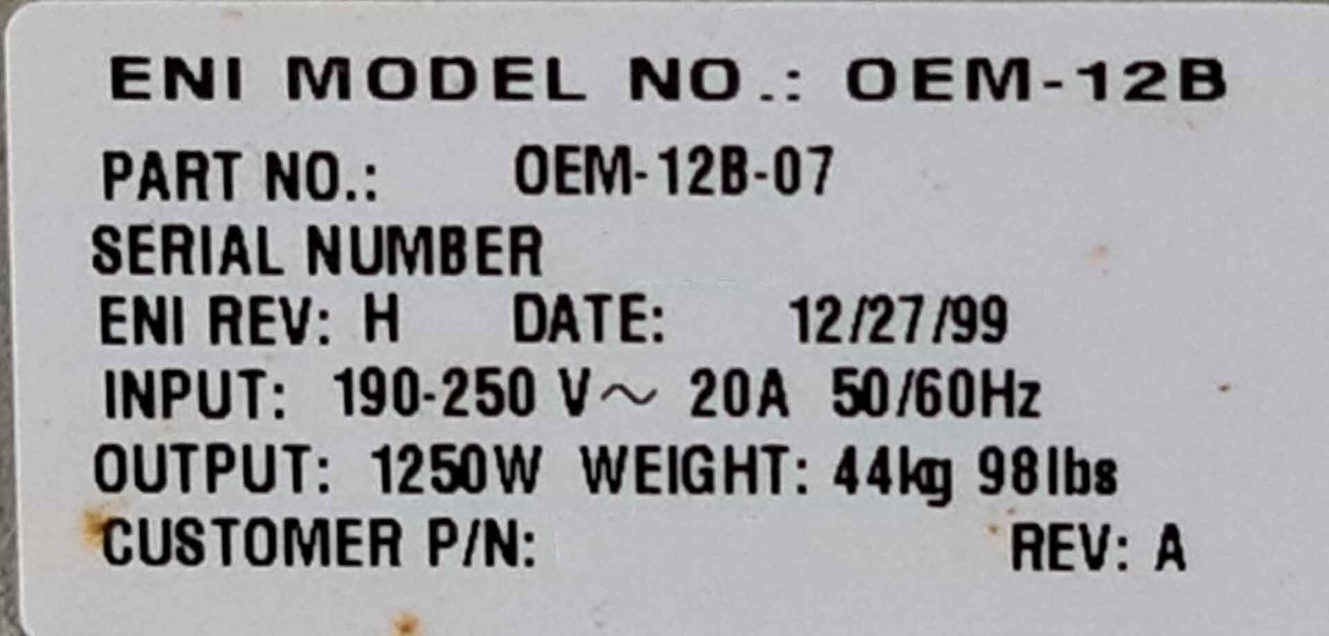 圖為 已使用的 ENI OEM 12B 待售