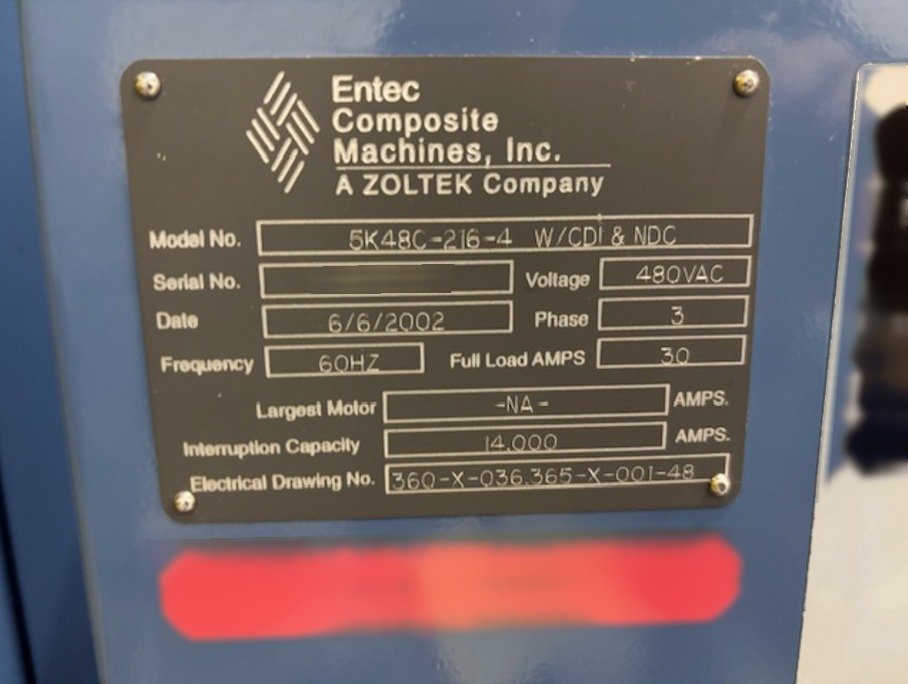사진 사용됨 ENTEC 5K48C-216-4 판매용