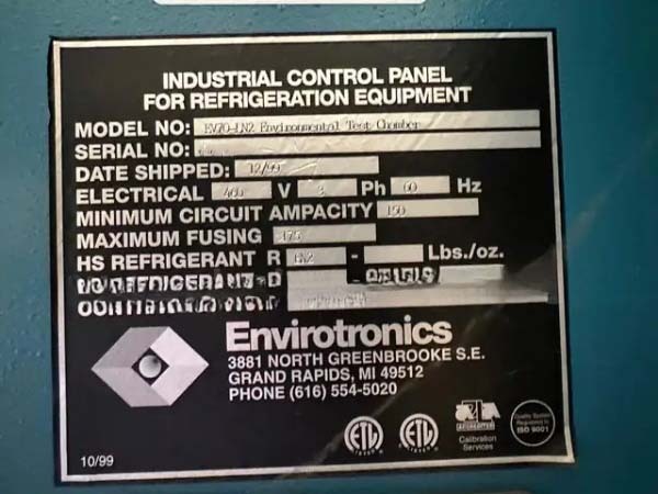 フォト（写真） 使用される ENVIROTRONICS EV70-LN2 販売のために