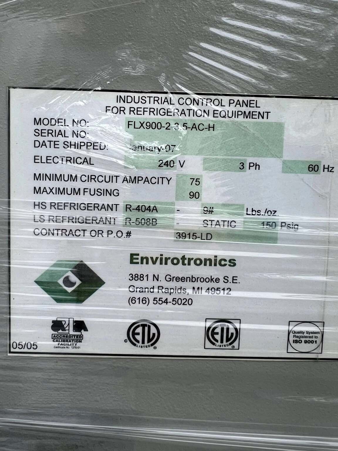 Photo Used ENVIROTRONICS FLX900 For Sale