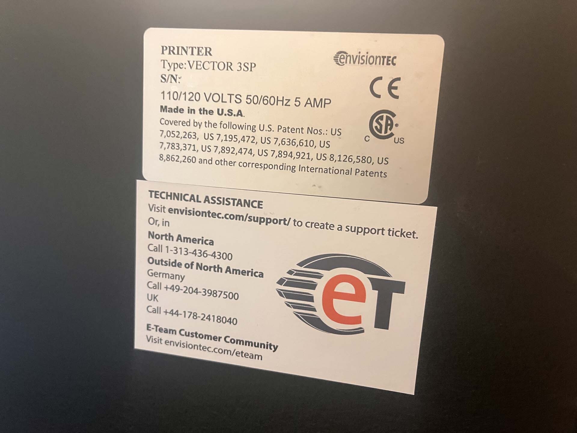 フォト（写真） 使用される ENVISIONTEC Vector 3SP 販売のために