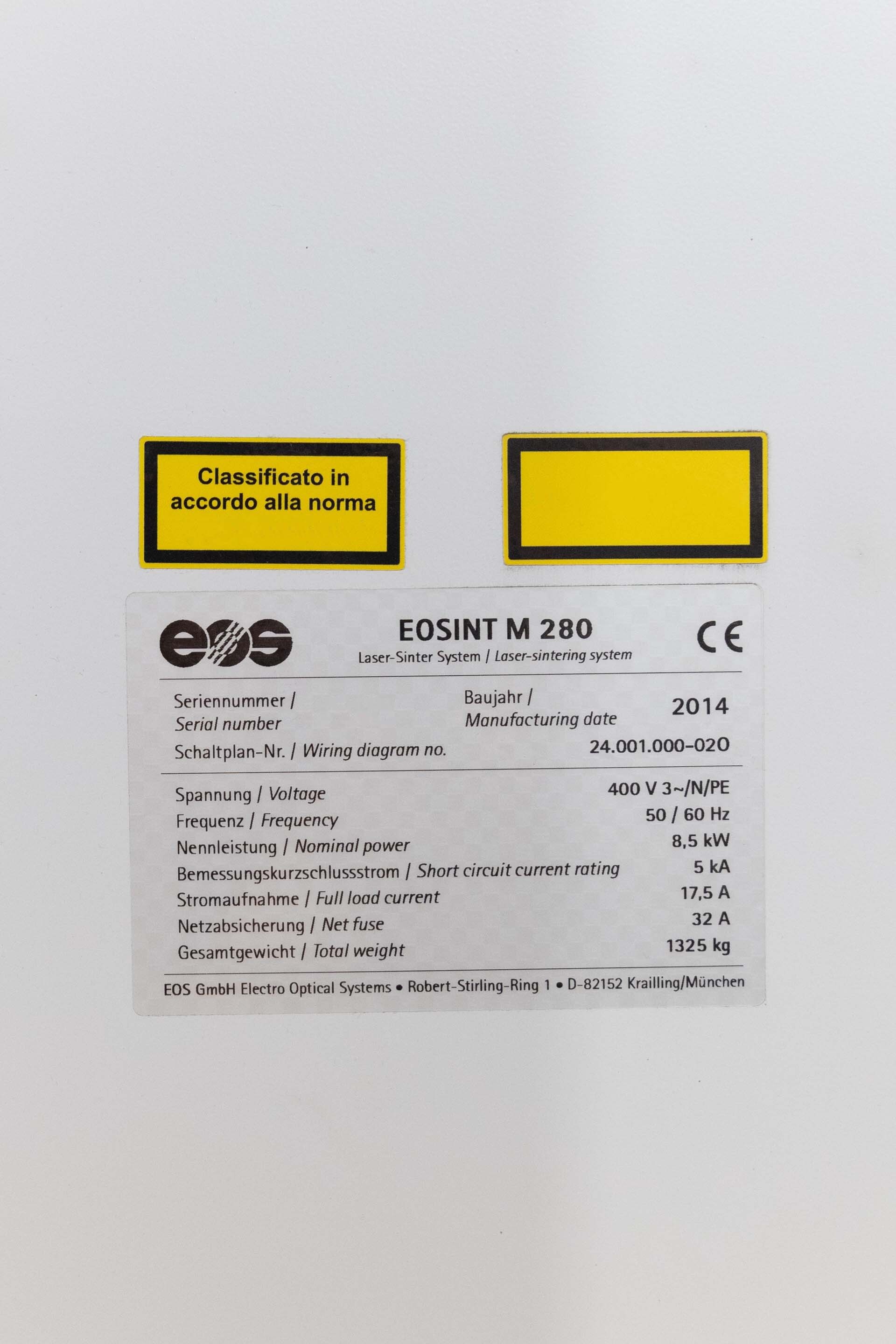 Photo Used EOS EOSINT M280 For Sale