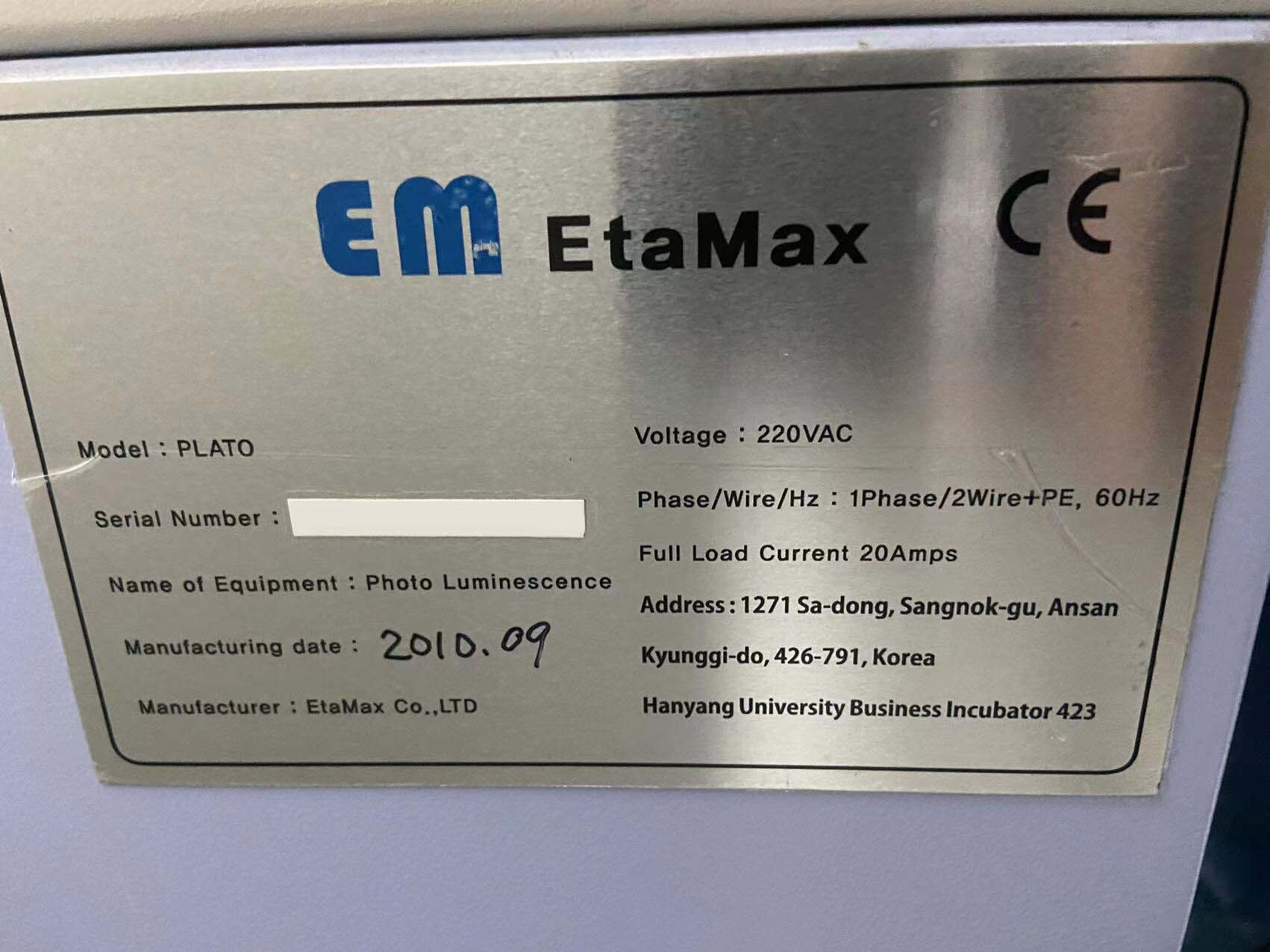 Photo Used EPIPLUS / ETAMAX Plato For Sale