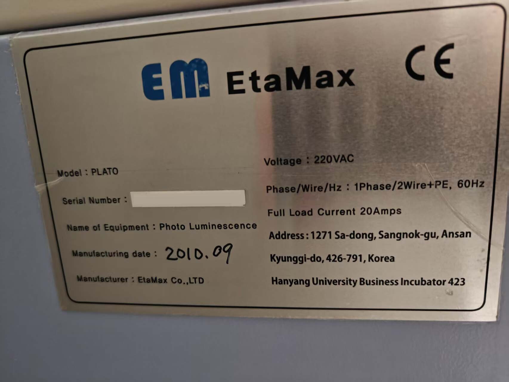 Photo Used EPIPLUS / ETAMAX Plato For Sale