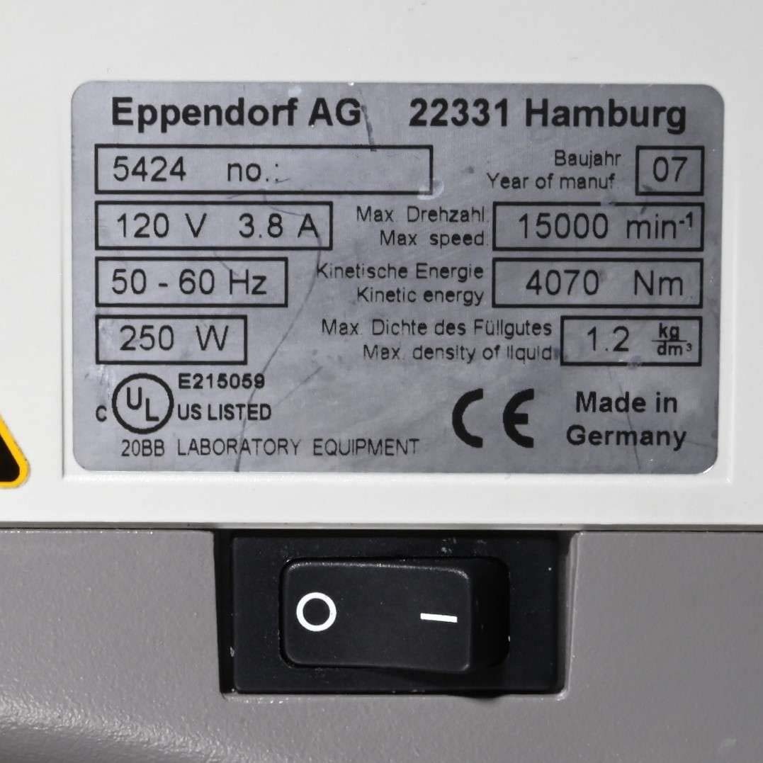 圖為 已使用的 EPPENDORF 5424 待售