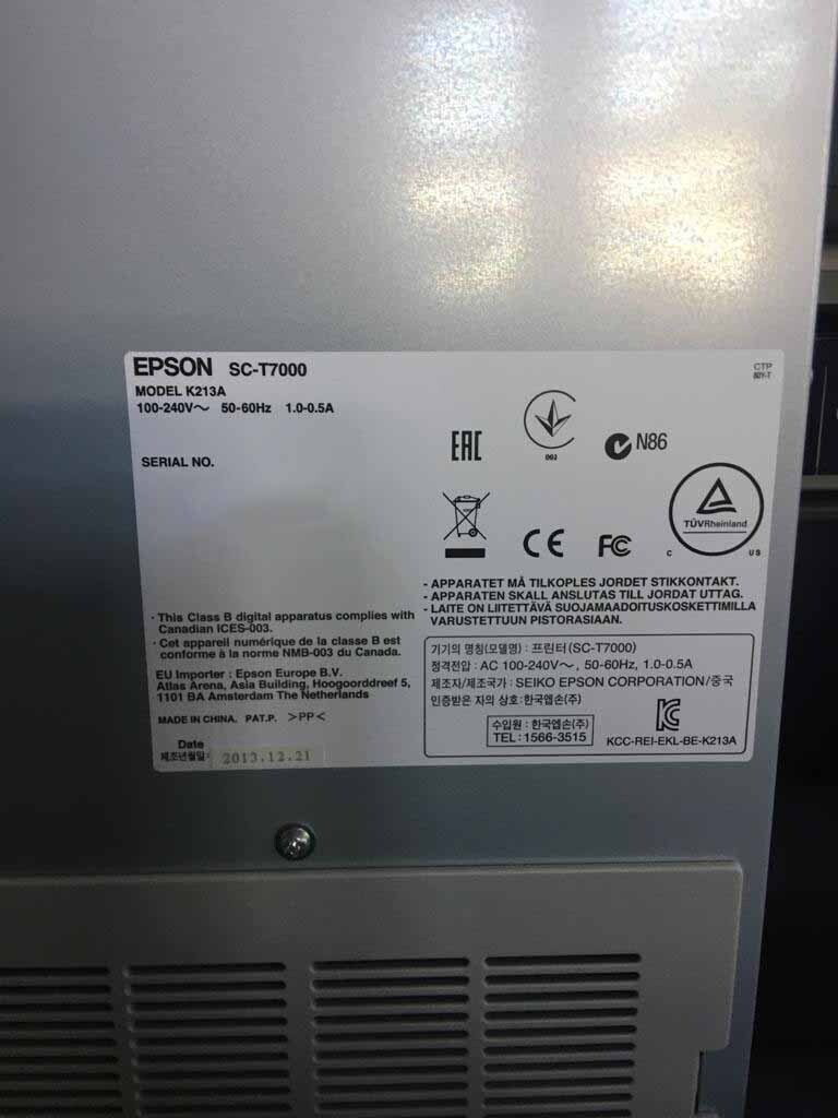Photo Used EPSON SC T7000 For Sale