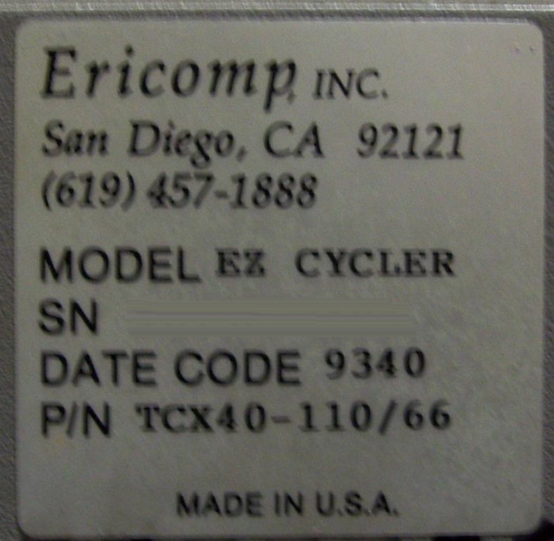 Photo Used ERICOMP Power Block Easy For Sale
