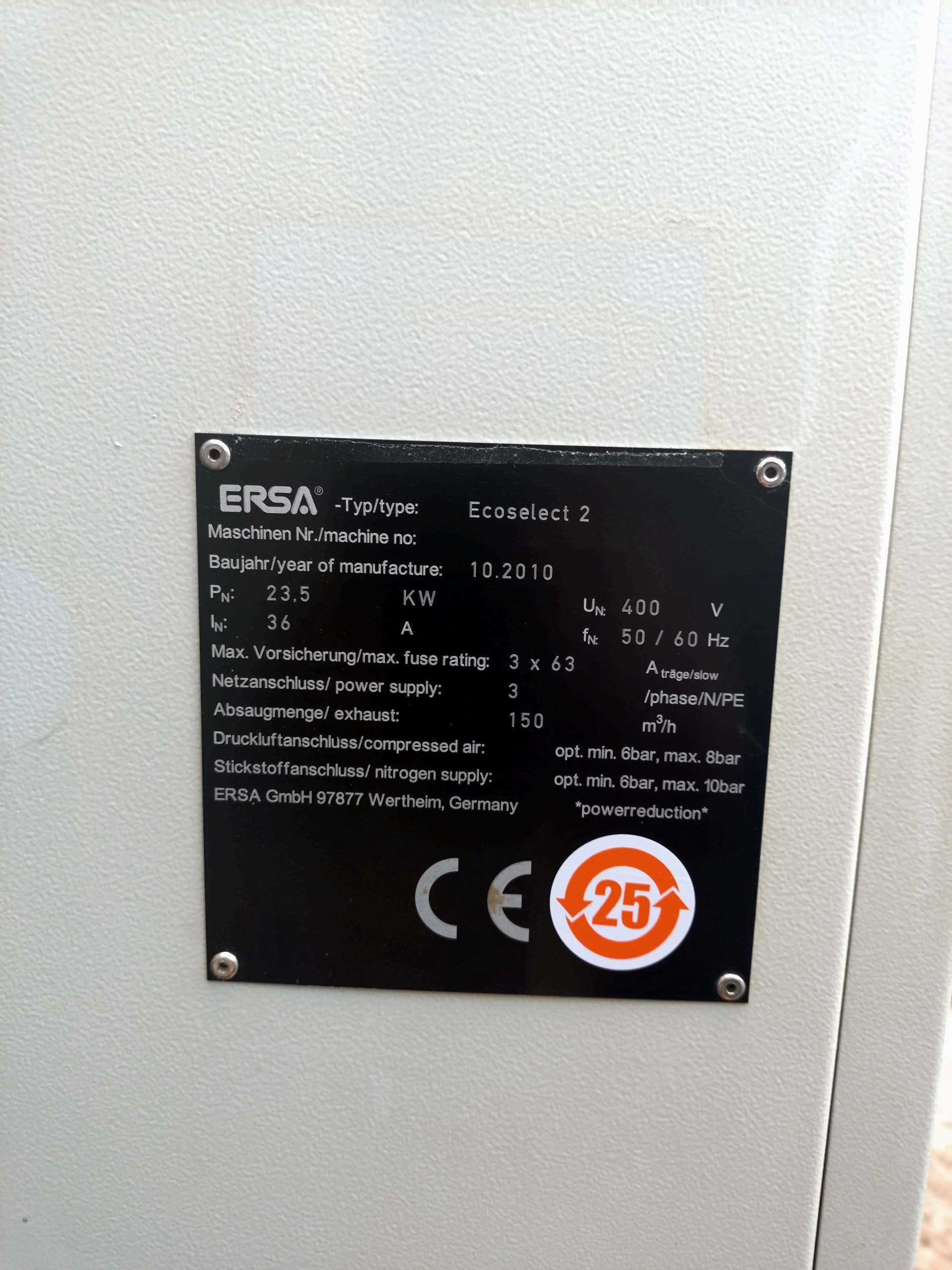 Photo Used ERSA Ecoselect 2 For Sale