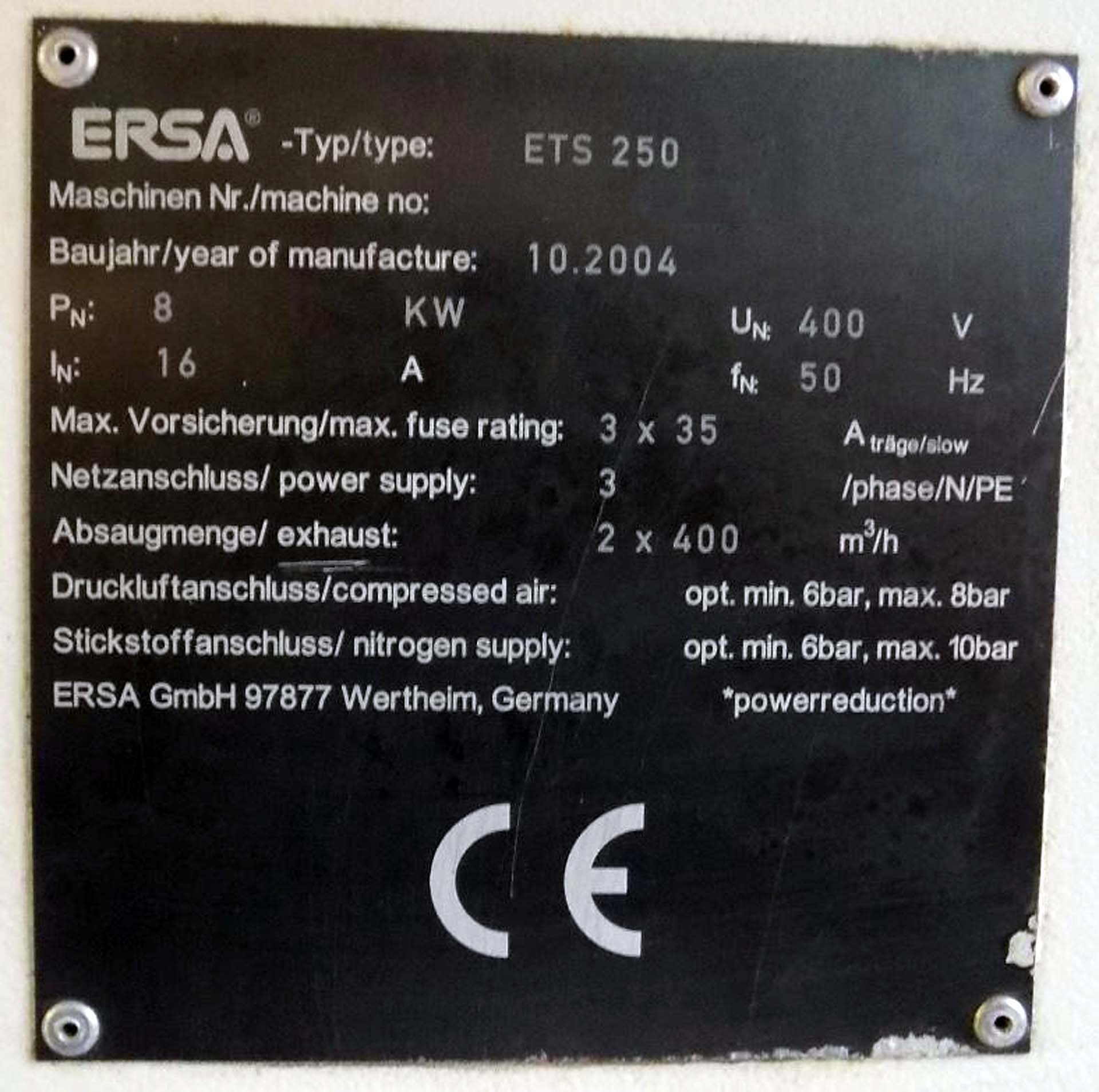 ERSA ETS 250 Pcb Solder Machine used for sale price 9296391, 2004 > buy from CAE