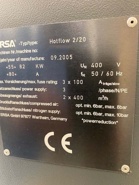 Photo Used ERSA Hotflow 2/20 For Sale