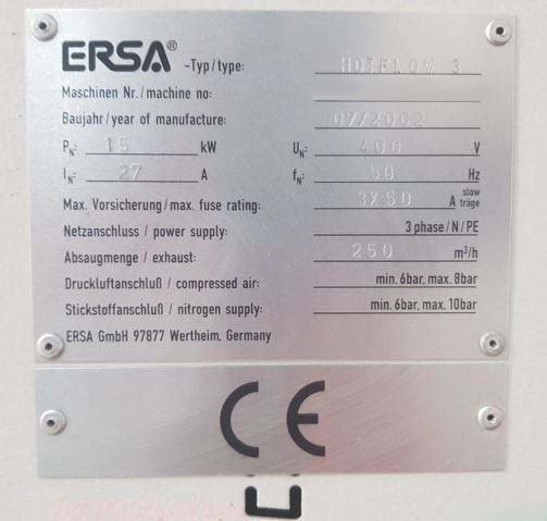 圖為 已使用的 ERSA Hotflow 3/1 待售
