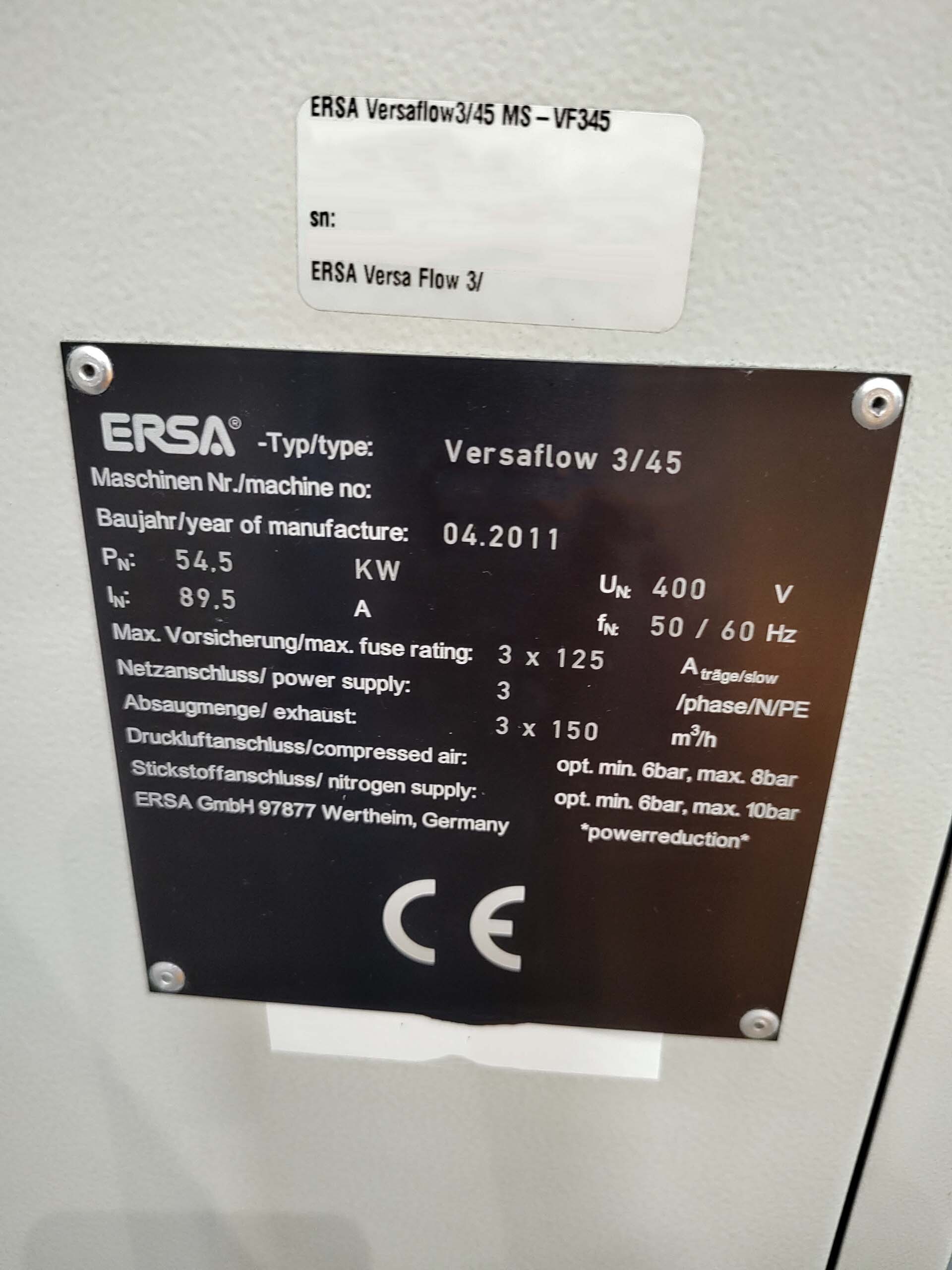 사진 사용됨 ERSA Versaflow 3/45 판매용