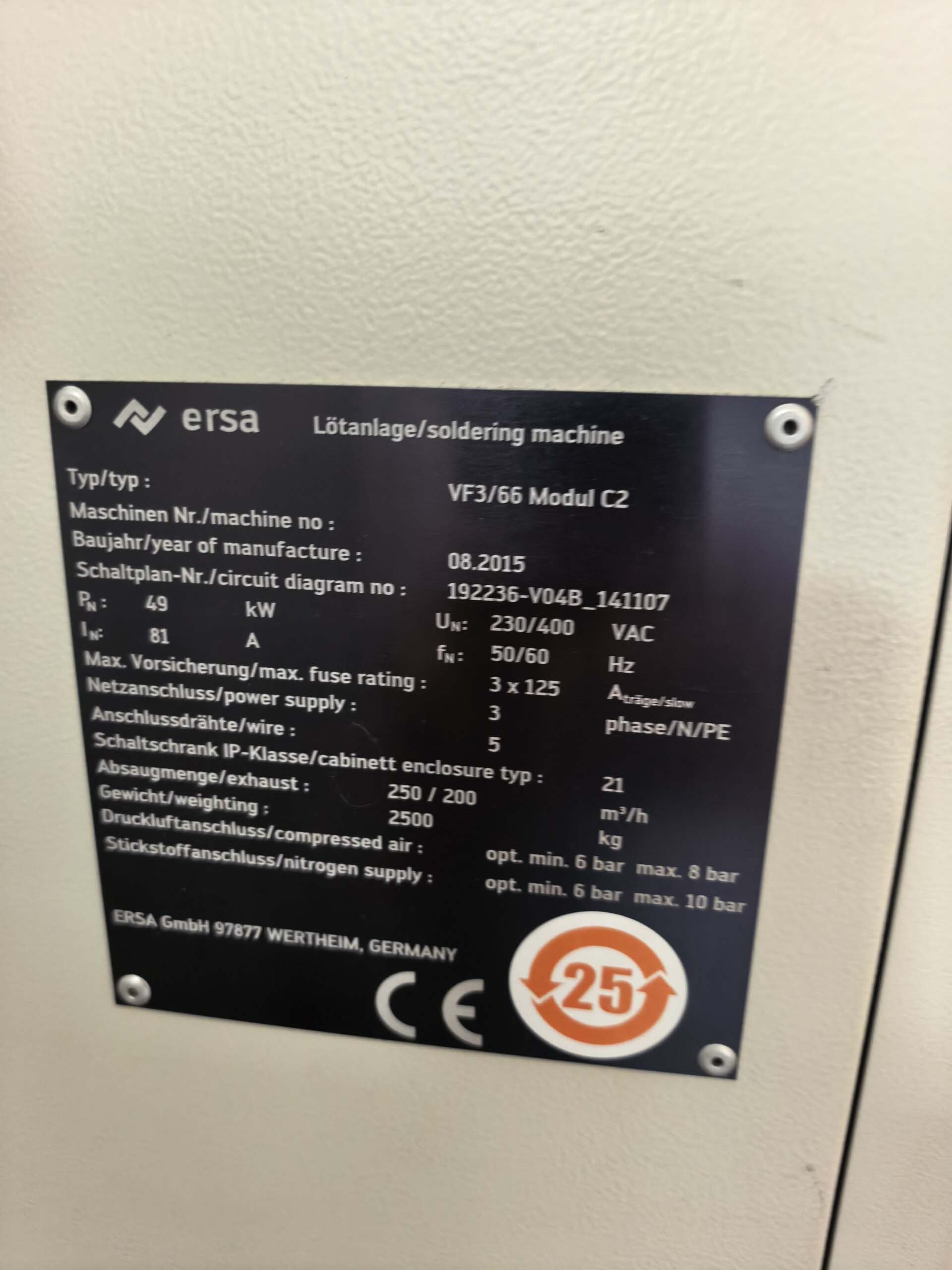Foto Verwendet ERSA Versaflow 3/66 Zum Verkauf