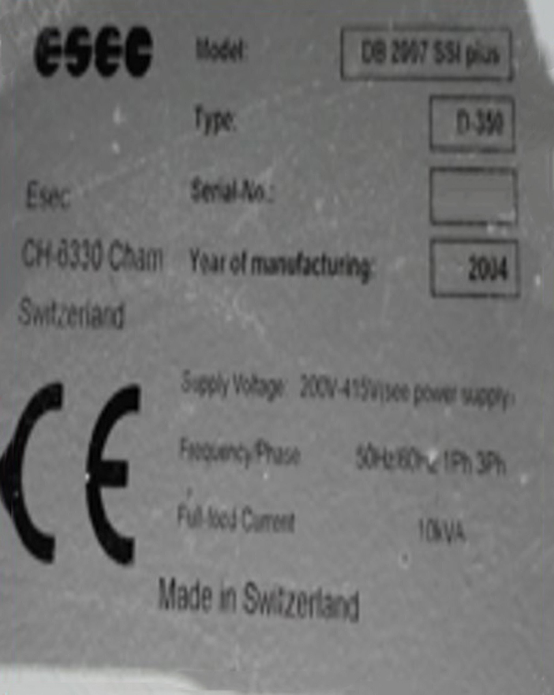 フォト（写真） 使用される ESEC 2007 SSI Plus 販売のために