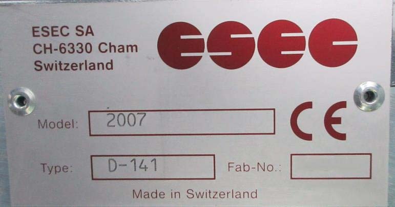 Photo Used ESEC 2007 For Sale