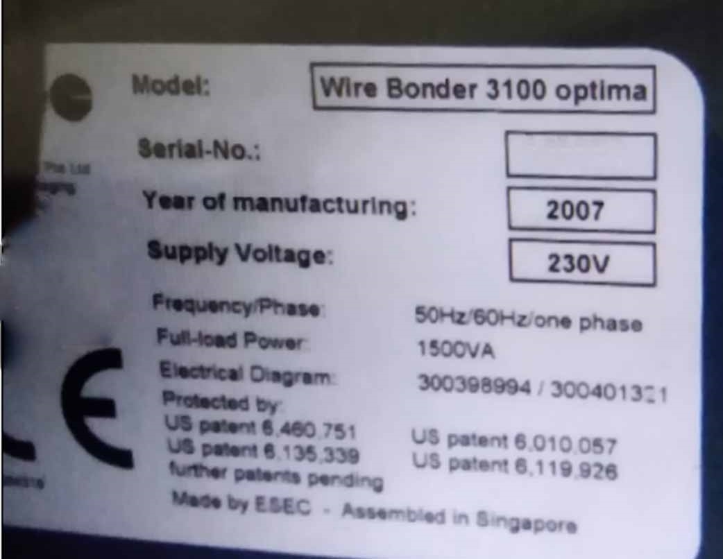 フォト（写真） 使用される ESEC 3100 Optima 販売のために