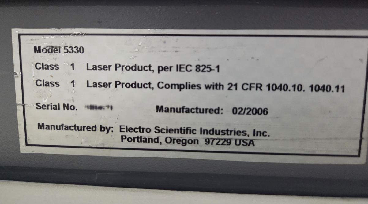 Photo Used ESI 5330 Flex For Sale