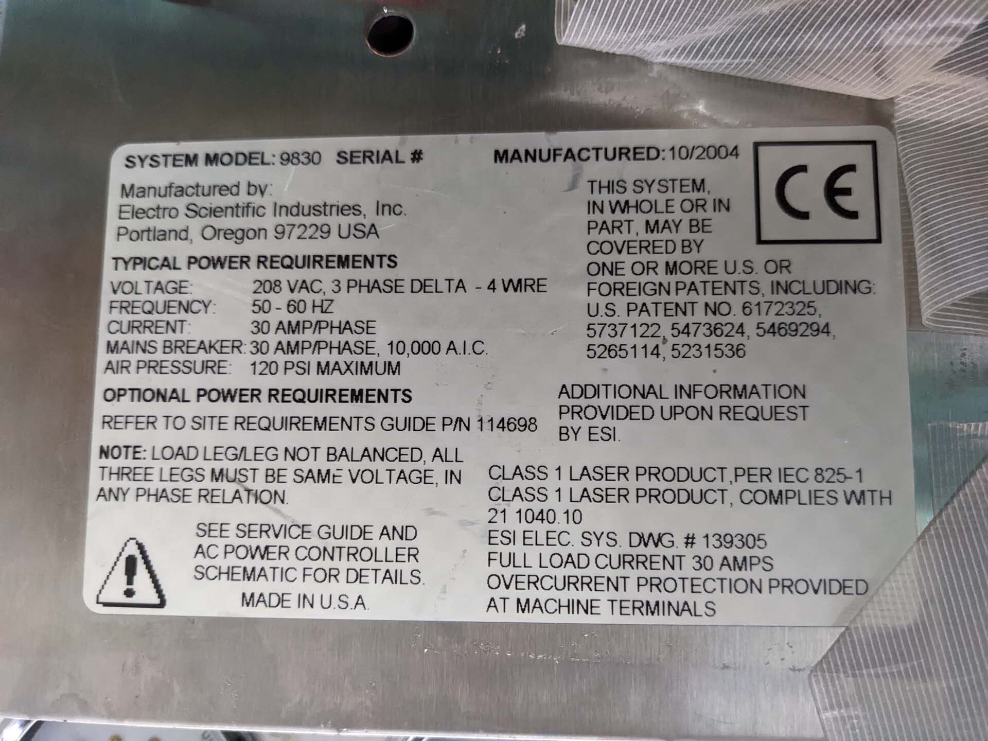 图为 已使用的 ESI M9830 待售