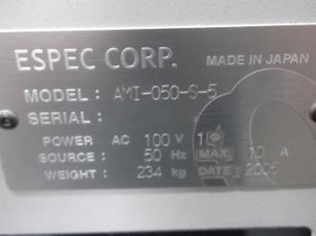 圖為 已使用的 ESPEC AMI-050-S-5 待售