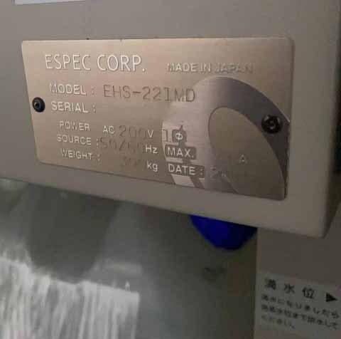圖為 已使用的 ESPEC EHS-2221MD 待售