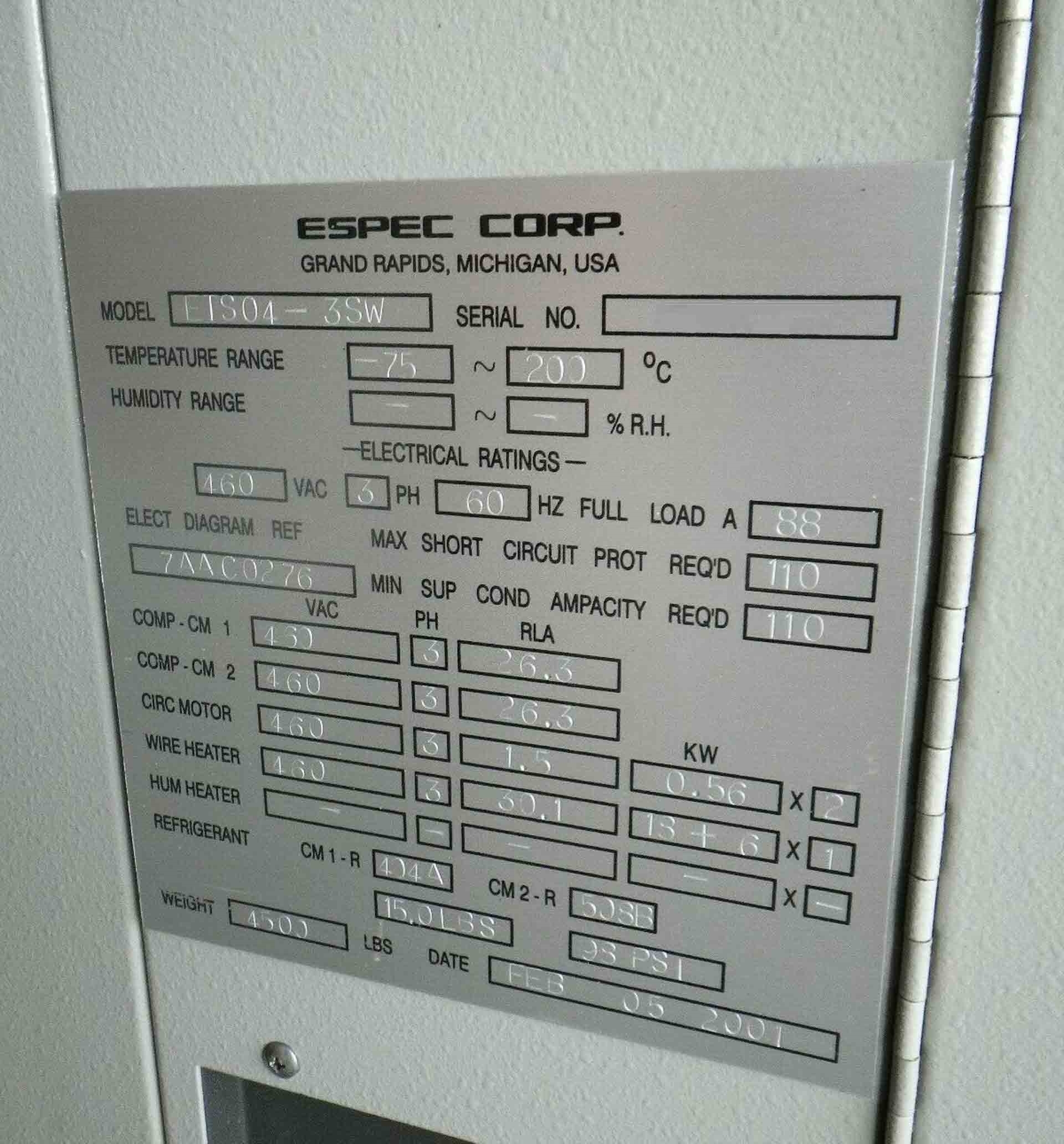 フォト（写真） 使用される ESPEC ETS04-3SW 販売のために