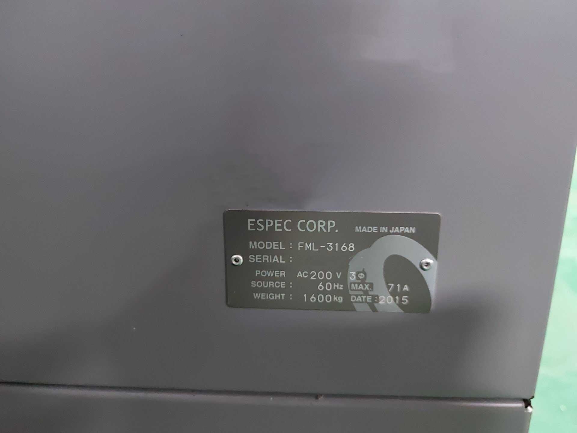 圖為 已使用的 ESPEC FML-3168 待售