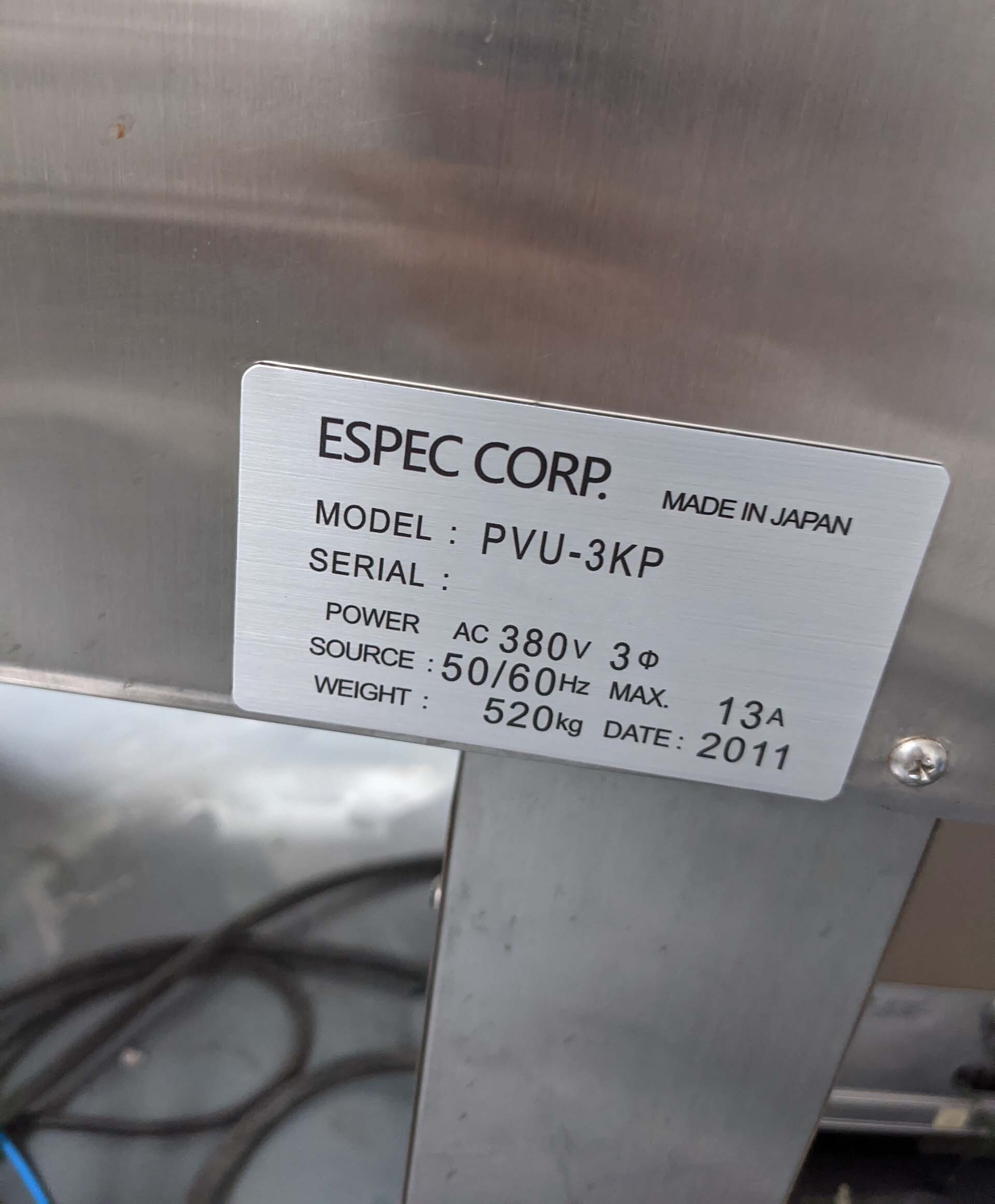 사진 사용됨 ESPEC PVU-3KP 판매용