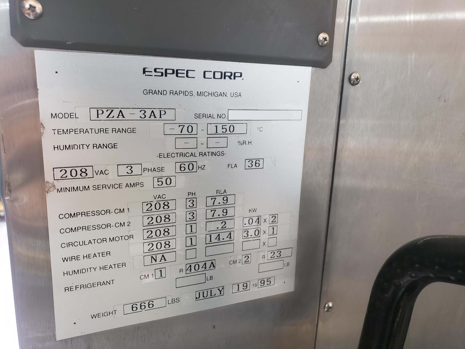 Photo Utilisé ESPEC PZA-3AP À vendre