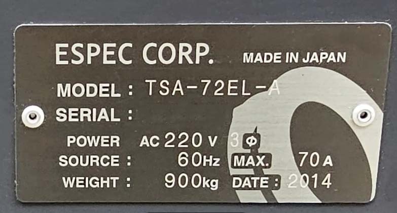 Foto Verwendet ESPEC TSA-72EL-A Zum Verkauf