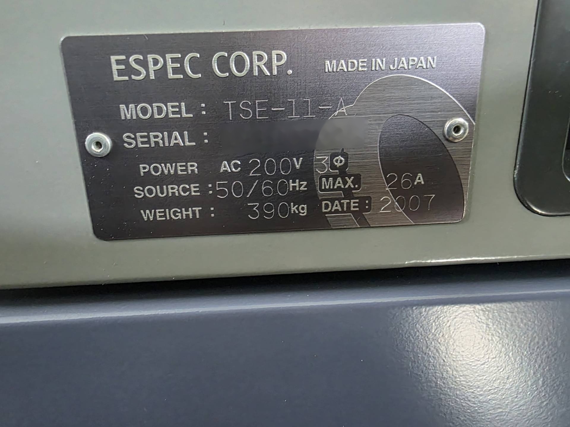 Photo Used ESPEC TSE-11-A For Sale