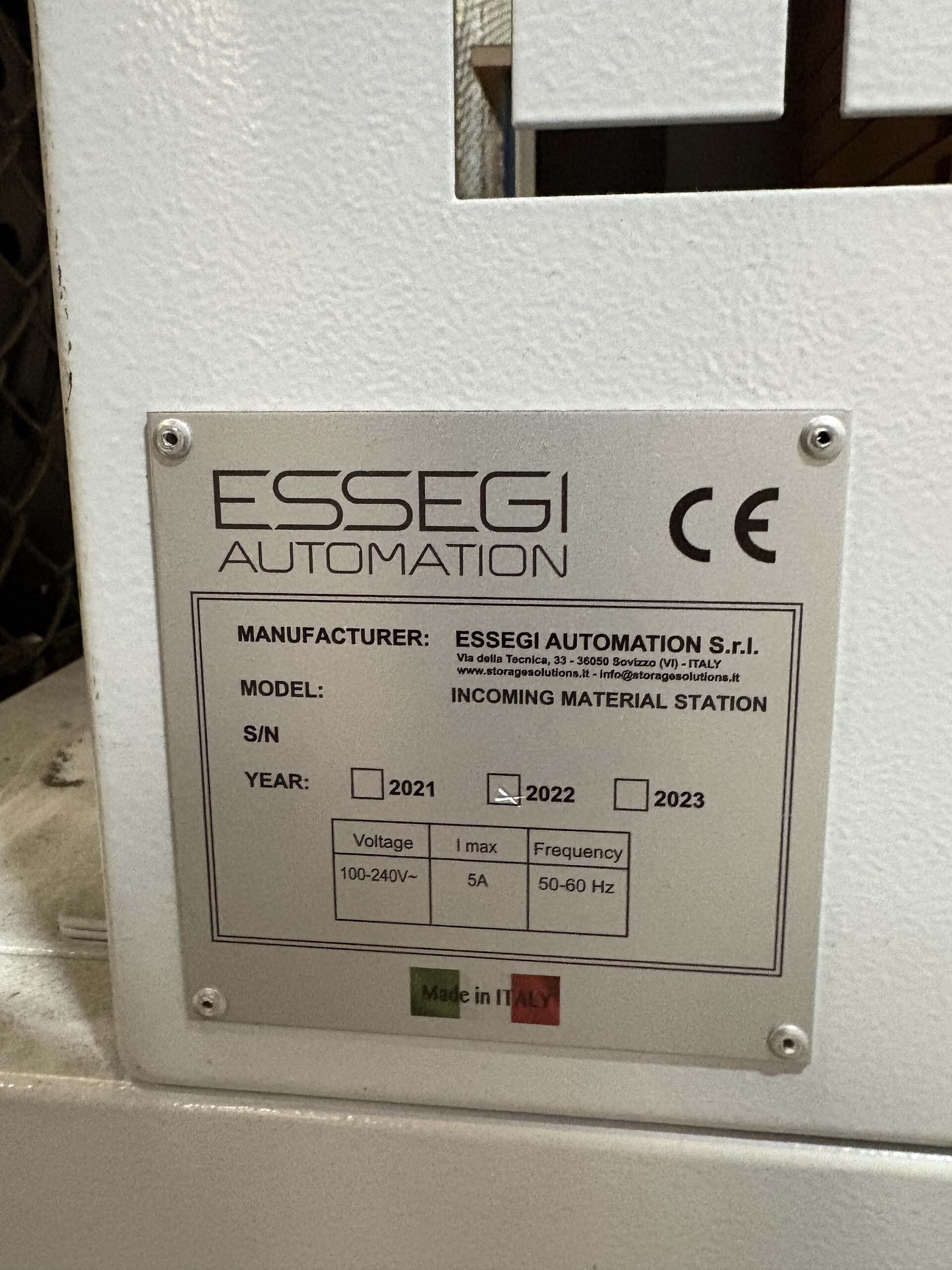 フォト（写真） 使用される ESSEGI Incoming material station 販売のために