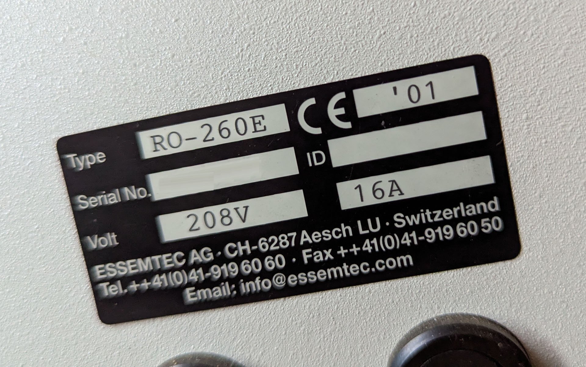 Photo Utilisé ESSEMTEC RO-260E À vendre