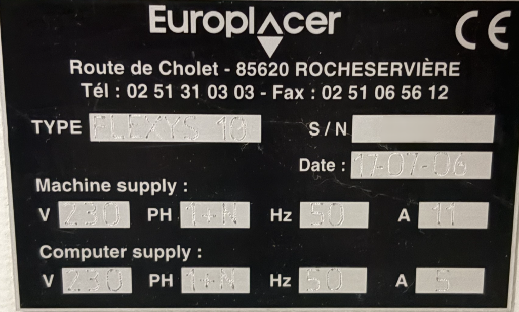 圖為 已使用的 EUROPLACER Flexys 10 待售