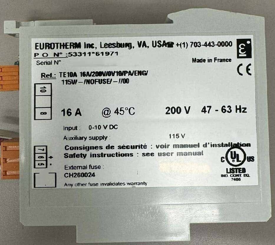 圖為 已使用的 EUROTHERM TE10 A 待售