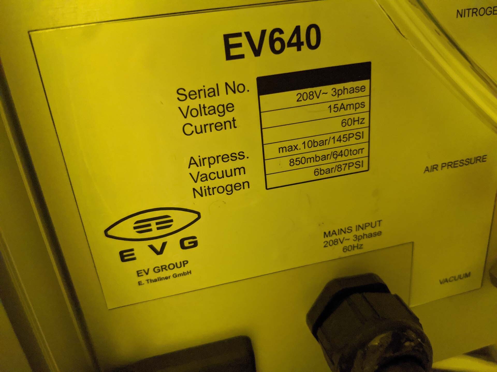 Photo Used EVG / EV GROUP 640 For Sale