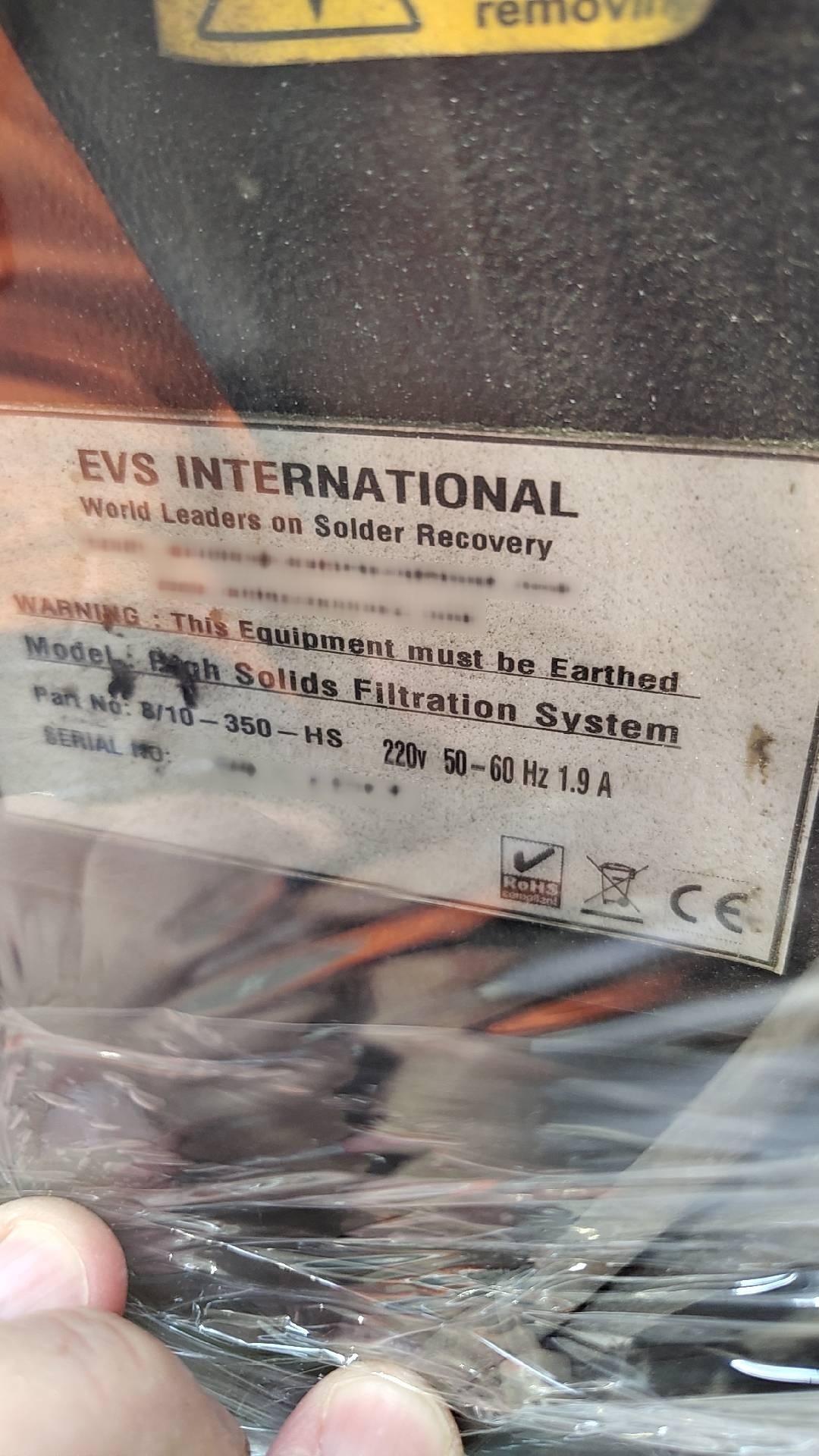 사진 사용됨 EVS INTERNATIONAL 8/10-350-HS 판매용
