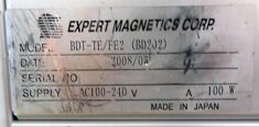 Photo Used EXPERT MAGNETICS BDT-TE/FE2 (BD202) For Sale