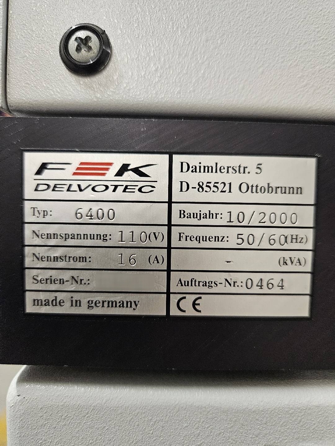 Foto Verwendet F&K DELVOTEC 64000 Zum Verkauf