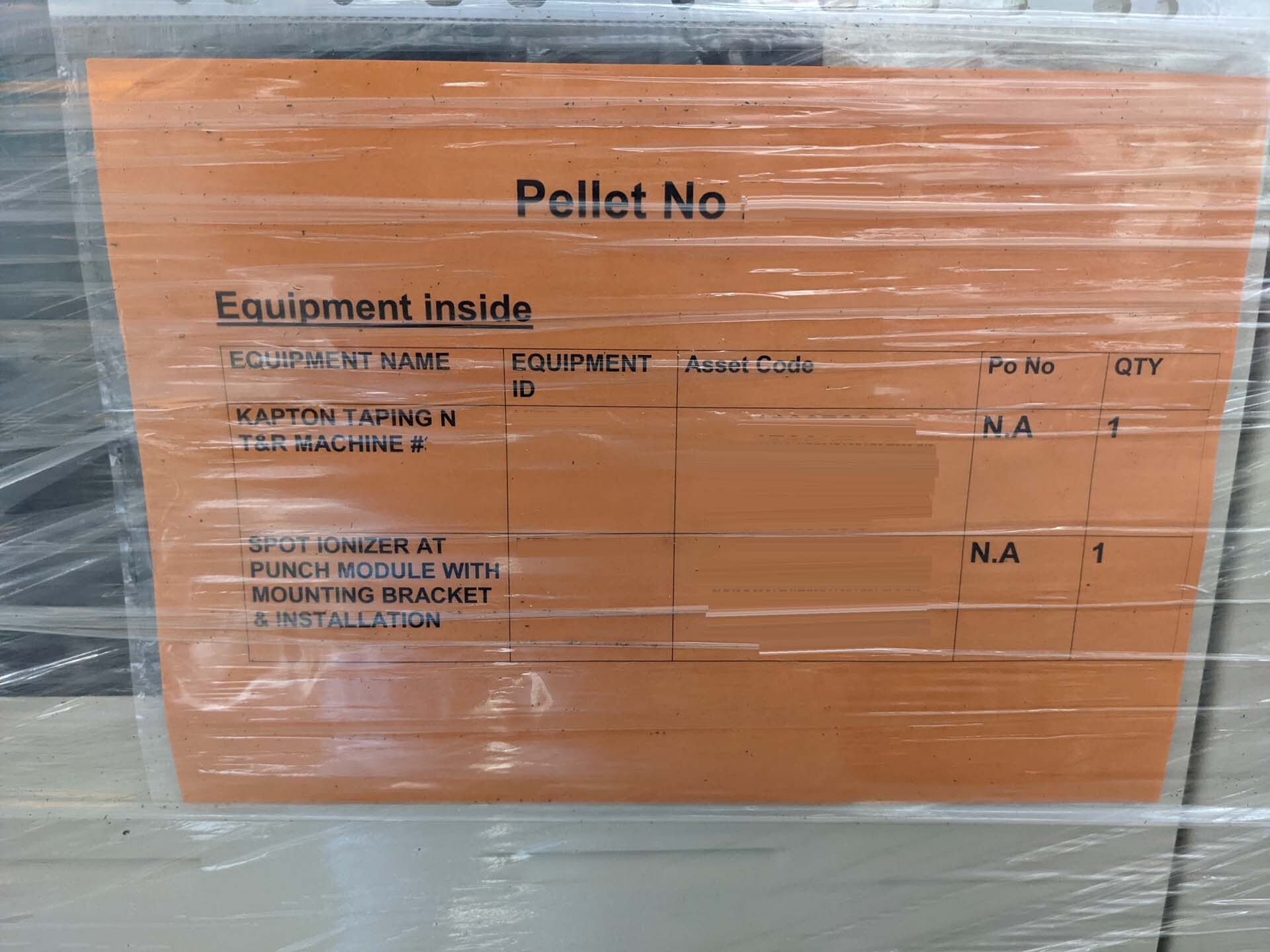 Photo Used FA SYSTEMS AUTOMATION Kapton For Sale