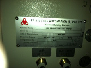 Photo Used FA SYSTEMS AUTOMATION LVSI For Sale