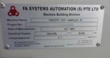 Photo Used FA SYSTEMS AUTOMATION TMD 27711 For Sale
