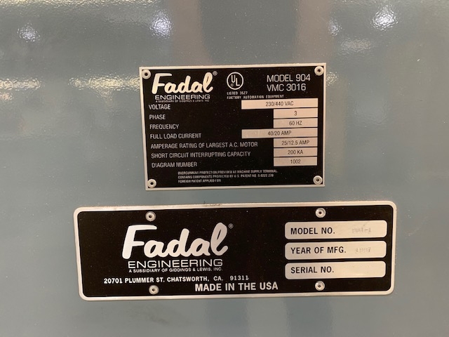 Photo Used FADAL VMC-3016 For Sale
