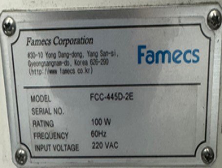 사진 사용됨 FAMECS FCC-445D-2E 판매용