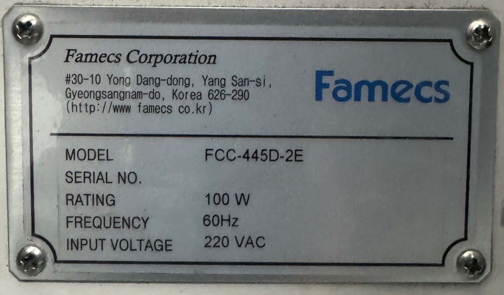 사진 사용됨 FAMECS FCC-445D-2E 판매용