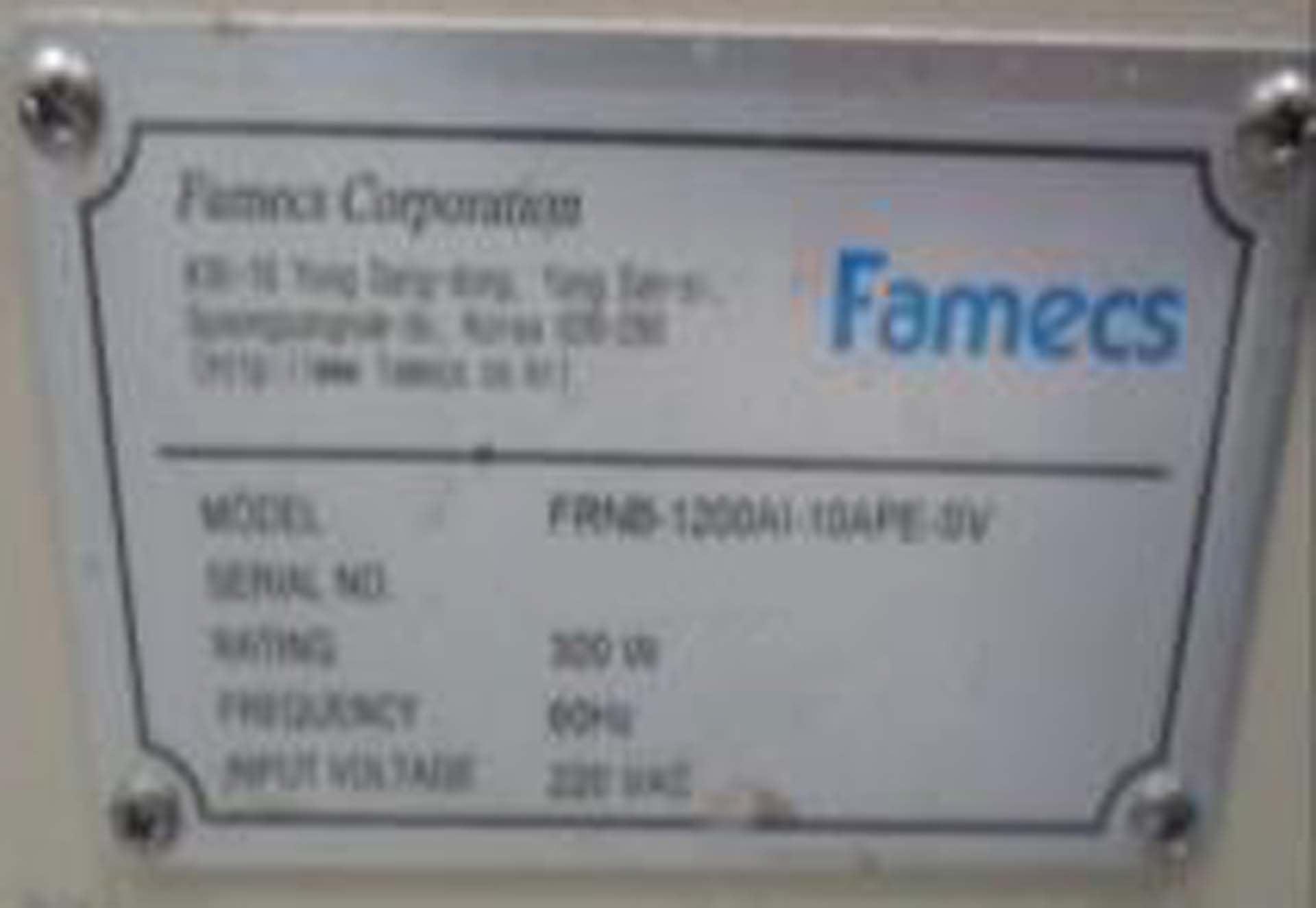 圖為 已使用的 FAMECS FRNB-1200AI-10APE-SV 待售