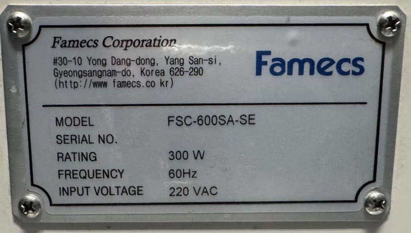 圖為 已使用的 FAMECS FSC-600SA-SE 待售