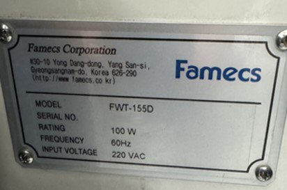 圖為 已使用的 FAMECS FWT-155D 待售