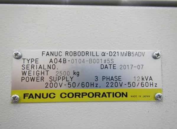 フォト（写真） 使用される FANUC Robodrill α-D21MiB5 ADV 販売のために