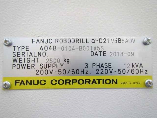 图为 已使用的 FANUC Robodrill α-D21MiB5 ADV 待售