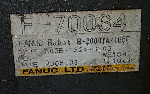 圖為 已使用的 FANUC R2000iA 165F 待售
